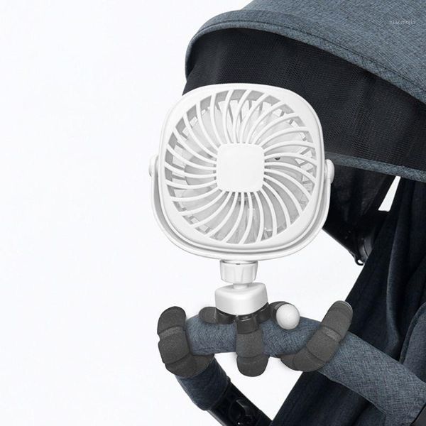 

stroller parts & accessories mini ocs clip-on desk fan portable 3 speed adjustable flexible air cooler usb rechargeable1