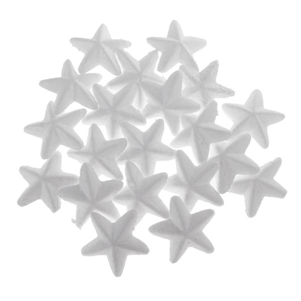 

20 шт белой формы звезды пенопласт пена орнаменты diy craft партия украшение