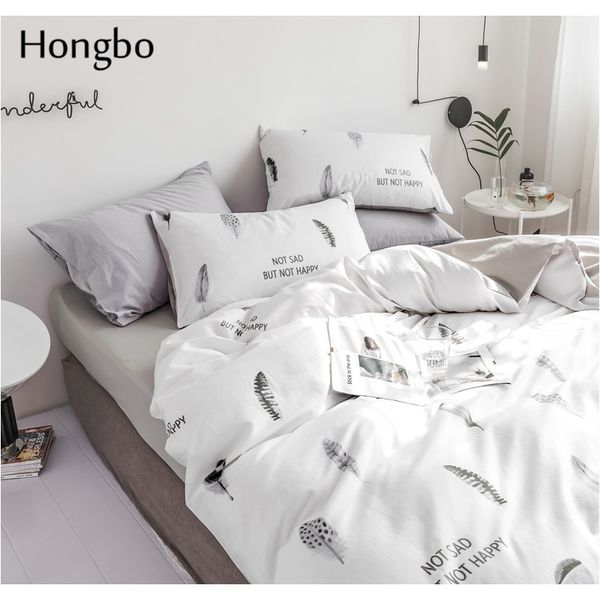 

hongbo little feather pattern duvet cover sets 100 cotton bedlinen sheet pillowcase bedding set hongbo little f wmtgzt