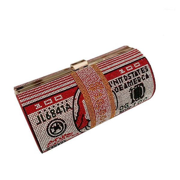 

horizontal square one-piece drop-ship dinner bag new trendy fashion dinner bag modern party party rhinestone1