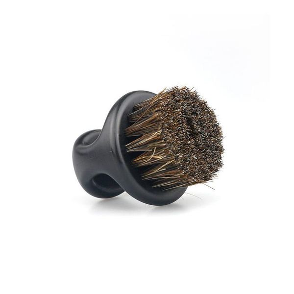 

professional barber men natural boar bristle beard brush beard cleaning appliance goat hair brush oil head neck sweep ha wmtyec, Silver
