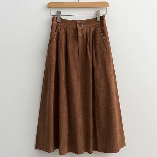 

spring solid vintage women elegant long high waist midi skirts office lady casual streetwear korean skirt 2021 new f9wz, Black;gray