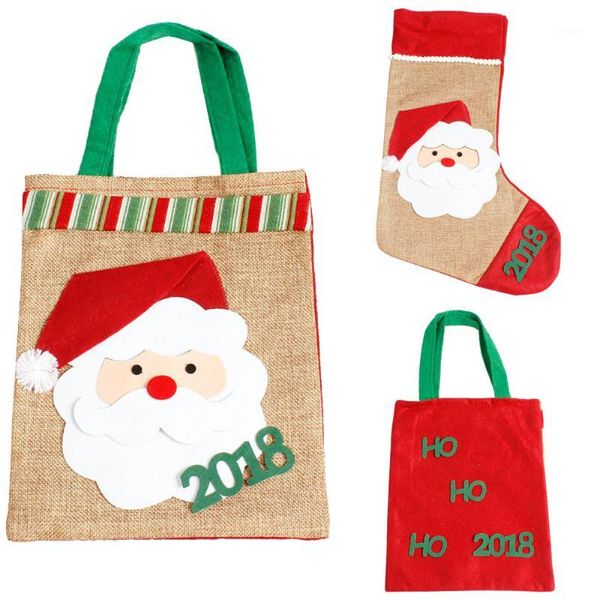 

decoration creative home party christmas handbag socks souvenir candy gift bag1