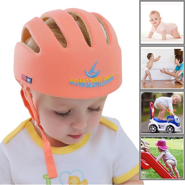 

baby hat helmet safety protection toddler learn to walk anti collision panama children infant protective cap for boys girls q1118, Yellow
