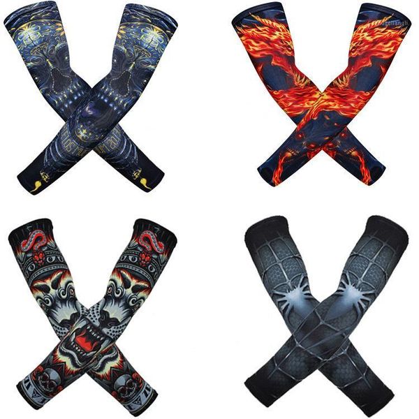 

gloves sun protection sleeve running ice sleeve summer outdoor riding driving thin viscose fiber men's women's sports arm guard1, Black;gray