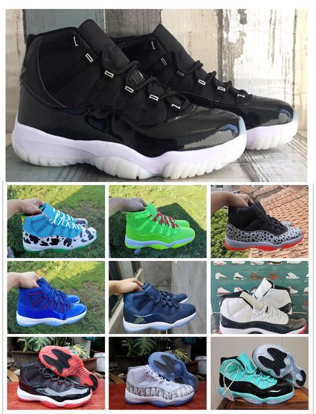 

новое прибытие 11 concord 25-й годовщины мужские ботинки баскетбола jumpman11 корзины налить hommes 11s metallic silver мужские тренеры sup, Black