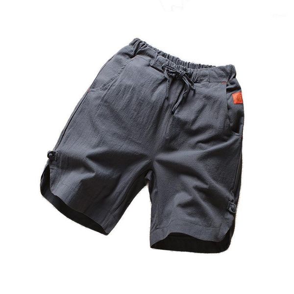 

men's shorts 2021 summer cotton and linen men's beach pants solid color men casual thin loose trousers clothing1, White;black