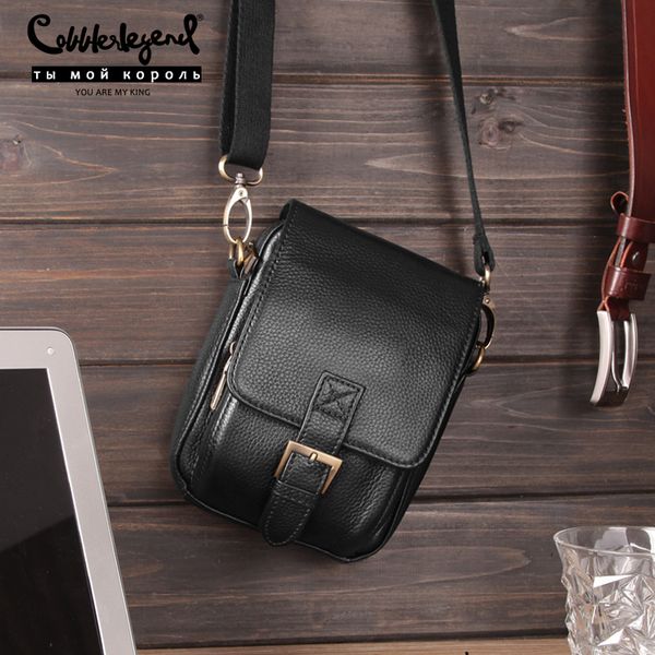 

cobbler legend mens genuine leather bags travel business messenger crossbody small bag men casual zipper shoulder sling handbag