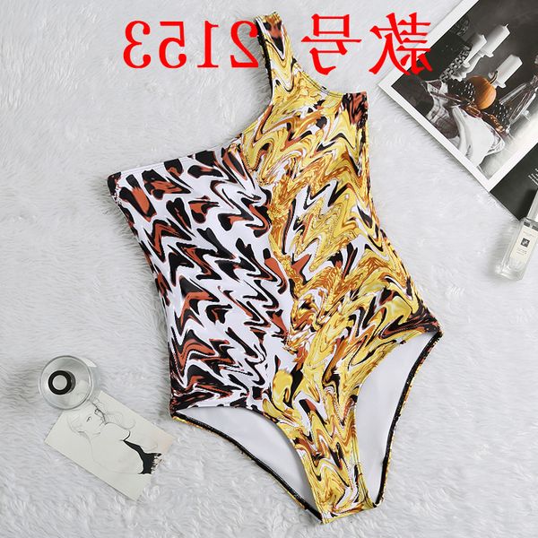 

piece women's swimsuit bikini one shoulder leopard new spring and summer