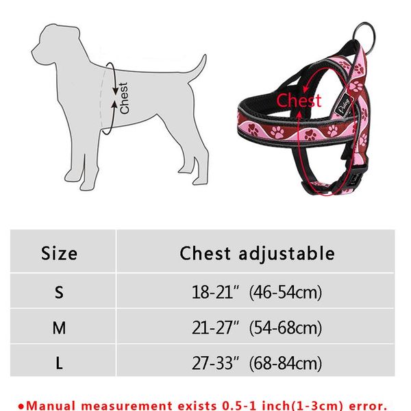 

reflective large dog harness nylon padded pet no pull quick fit training vest with handle for small medium large br bbyoqk