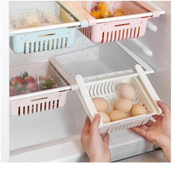 

shelves for the fridge kitchen organizer adjustable kitchen refrigerator storage rack pull-out drawer organiser spa jllzjr