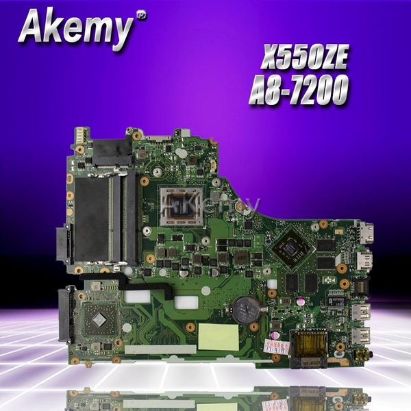 

akemy for asus x550ze k555z a555z x555z x750/x550 lapmotherboard a8-7200 cpu mainboard with graphic card test good
