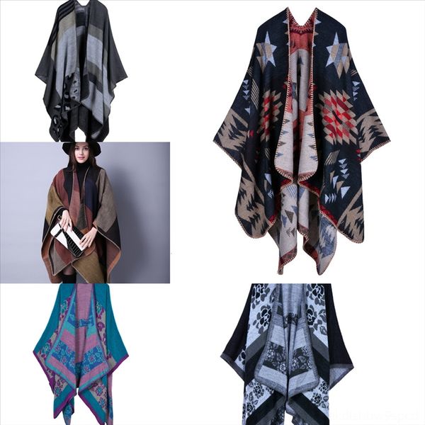 

rl1ib square silk scarf for women thicken luxury cashmere head scarves foulard shawls dener shls and wraps print and wool, Blue;gray