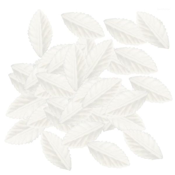 

decorative flowers & wreaths 100 pieces silk leaf white leaves flower for wedding party home decoration diy wreath gift scrapbooking card ma