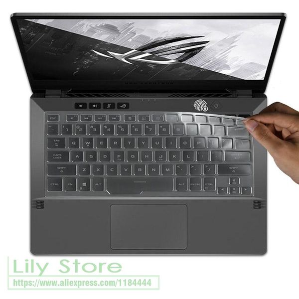 

keyboard covers high clear tpu cover skin protector for asus rog zephyrus g14 ga401 ga401ii ga401iv ga401iu 14-inch gaming notebook