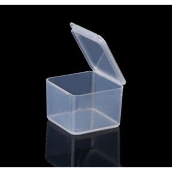 

small square clear plastic storage box transparent jewelry storage boxes creative beads craf jlljft lucky2005
