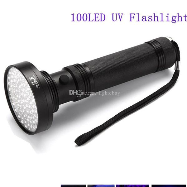 

super bright 100led uv light 395-400nm led uv flashlight torch uv purple light led flashlights portable violet light