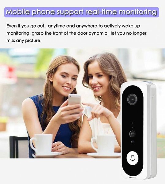

doorbells fashion v20 smart wifi video doorbell camera visual intercom with chime night vision ip door bell wireless home security