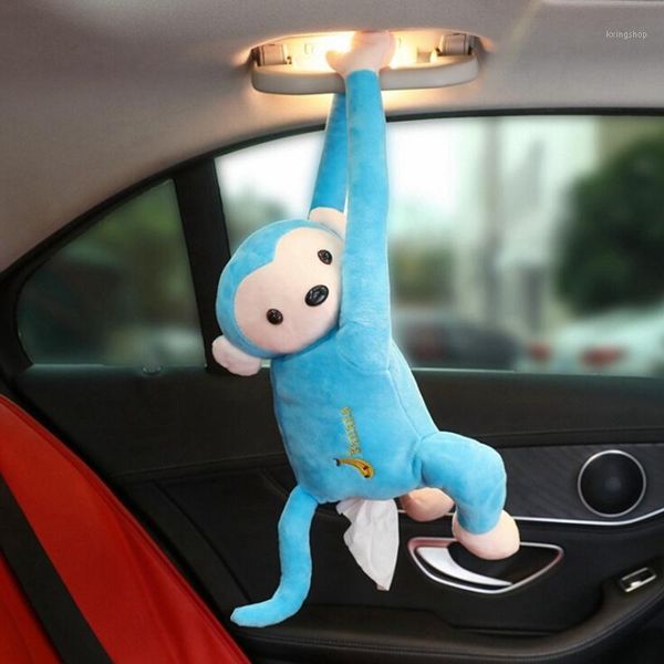 

cute tissue box monkey shape household tissue box for car hanging type unique1
