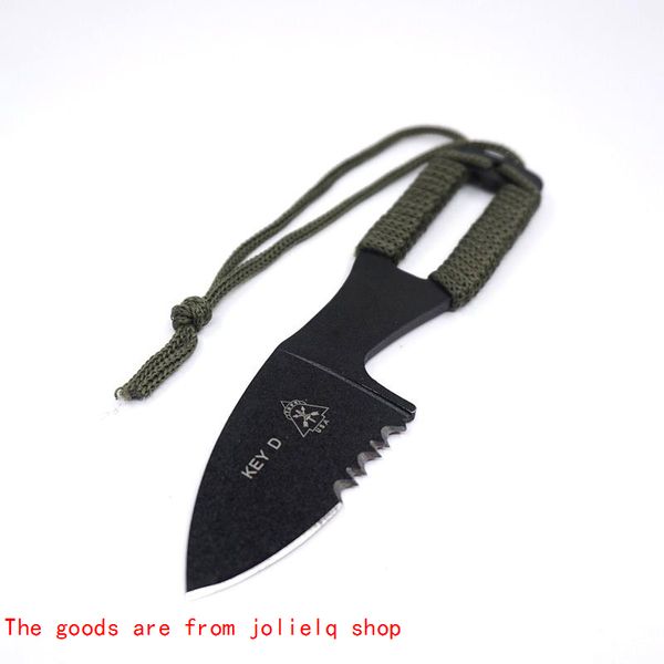 

knives full key-d fixed blade survival neck tactical tang pocket hunting neck knife half sawtooth outdoor camping tools 9us6q qynf