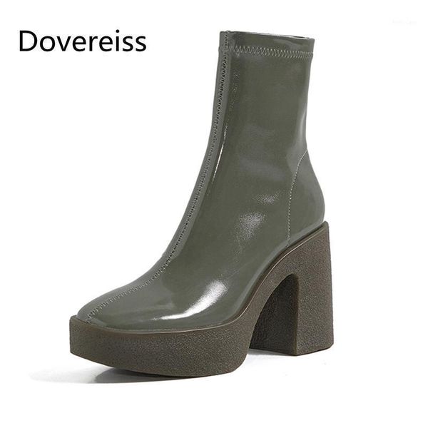 

dovereiss fashion women's shoes winter new short boot elegant platform boots concise mature short boots big size 401, Black