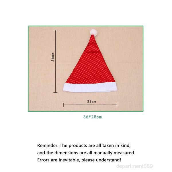 

a-sequin christmas santa claus hat party show decoration 3 color owa2302