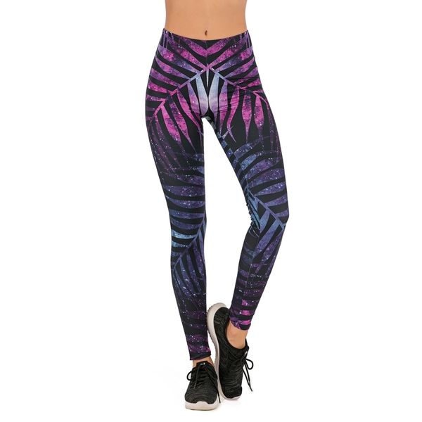 

brands women fashion legging fluorescent tree branch printing leggins slim high waist leggings woman pants 201204, Black