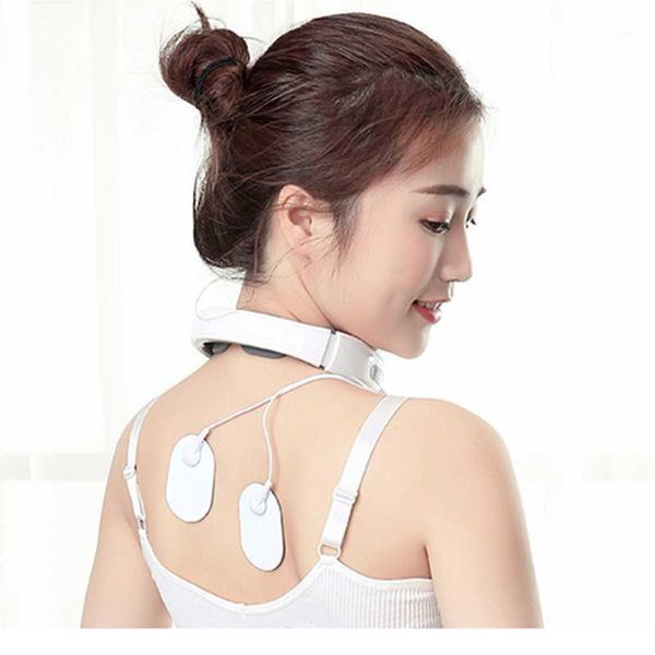 bisd electric pulse neck massager cervical traction collar therapy pain relief stimulator guasha acupuncture cupping massage1