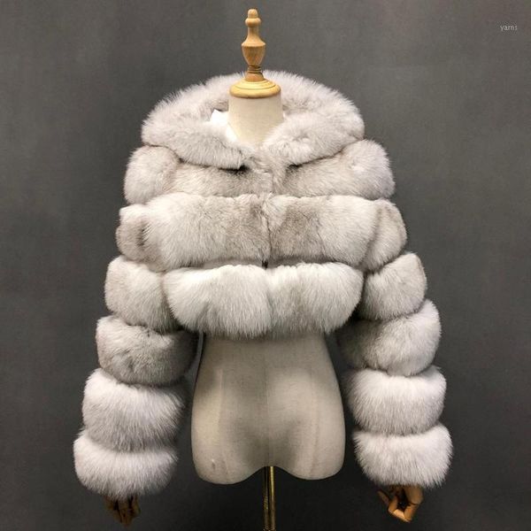 

real fur hoodie vest winter coat fashion girl's wear1, Black