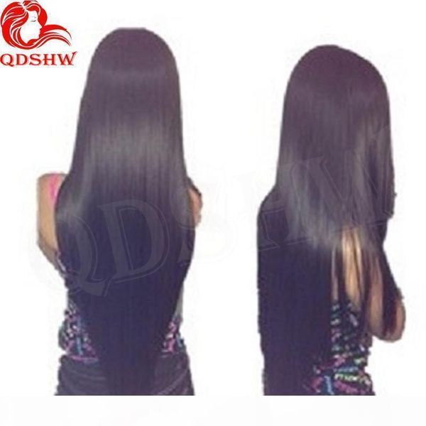 

full lace wigs for black women silky straight pre plucked glueless virgin peruvian lace front human hair wig with baby hair, Black;brown