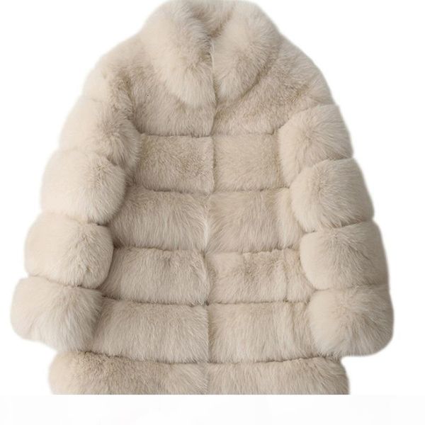 

fashion warm winter coat women winter jacket women faux fur coat long fur coats plus size imitation, Black