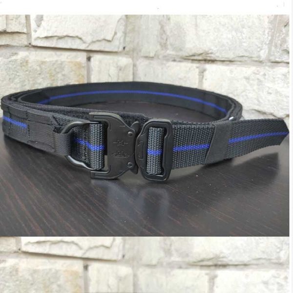 

waist support molle system for quick release of thin button blue belt, Black;gray