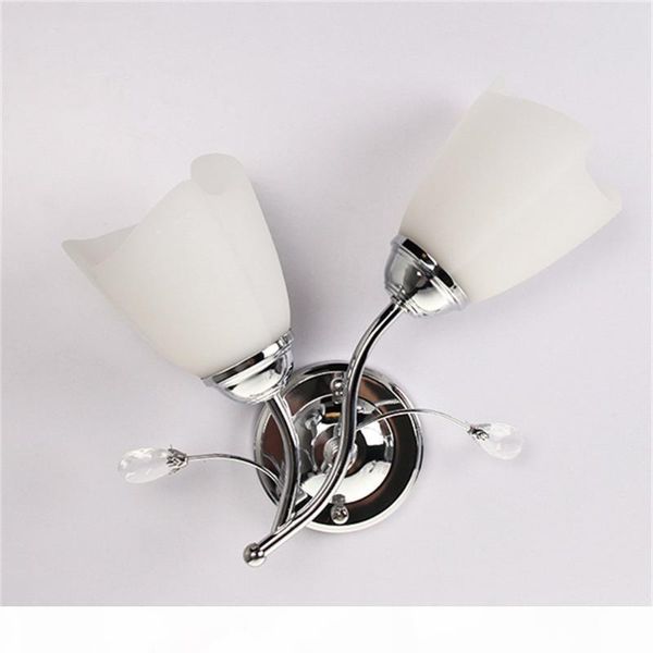 

e27 single double head wall бра хром сталь стекло свет стены коридор гостиная лампа decor супер дело! инвентарь зазор