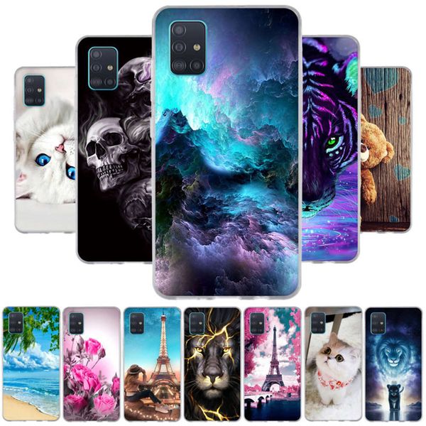

samsung galaxy a51 mobile phone case silica gel cover protection complete soft back cover samsung a51 a515f mobile phone bumper bagvfe1