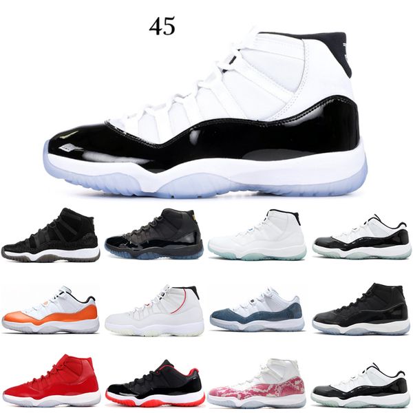 

11 11s new shoes mens basketball shoes win like 82 concord low legend blue platinum tint cap and gown sneakers shoes sports, White;red
