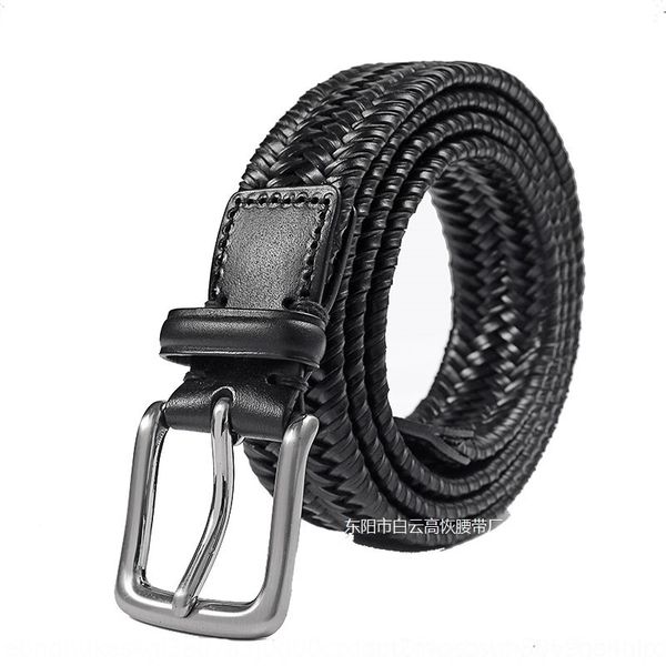 

ctgv8 bsci 2020 new men's fashion new men's braided pu braided elastic black high texture belt band belt oo2sg, Black;brown