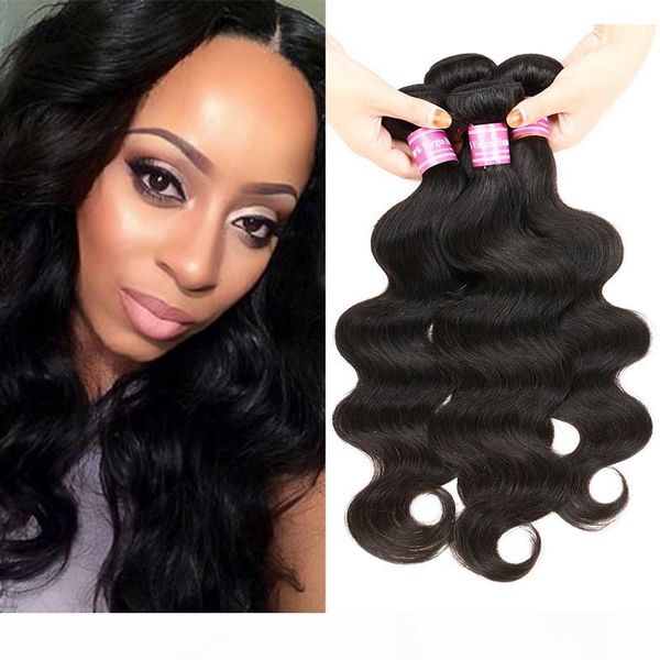 

cosy brazilian malaysian peruvian human body wave hair extensions brazilian remy human body wave hair weave bundles soft cheap, Black