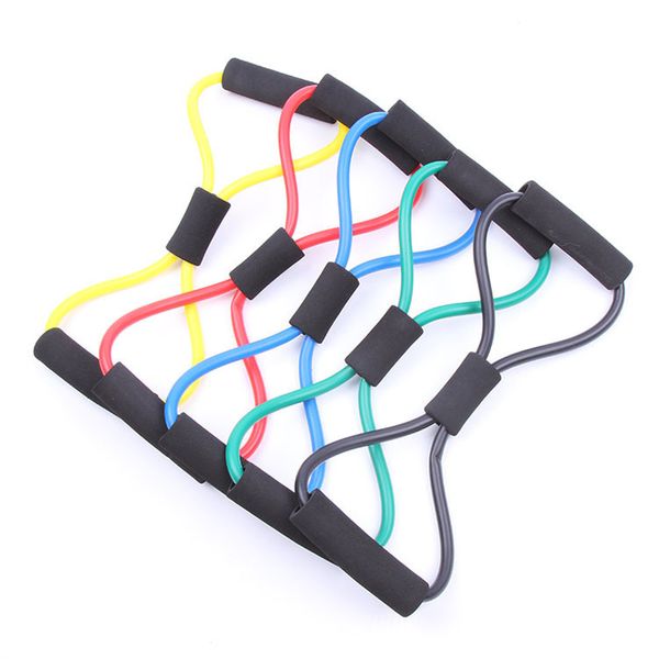 

120 pcs/lot resistance 8 type expander rope workout exercise yoga tube sports ing