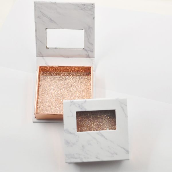 

wholesale exquisi eyelash packaging box lash boxes custom logo faux cils 25mm mink lashes square package case with tray vendor