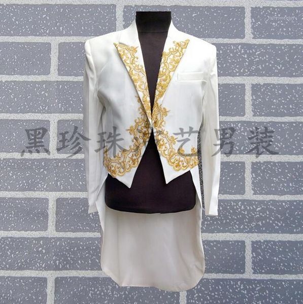 

men's suits & blazers men embroidered designs masculino homme terno stage costumes for singers tuxedo blazer dance jacket formal dress1, White;black