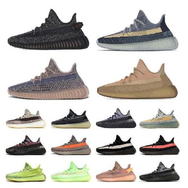 

2021 kanye west running shoes size 13 fade ash blue israfil asriel cinder black reflective trainers sneakers