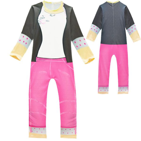 

3-10 year old costume girls marinette jumpsuits kids halloween fancy party dress costumes lady bug cosplay lycra suit 201006, Blue