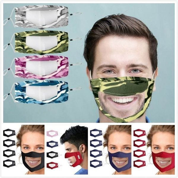 

mask pet anti-fog lip face camouflage cotton transparent deaf mute designer masks soft anti dust mouth cover 8 style dhb436 66dm