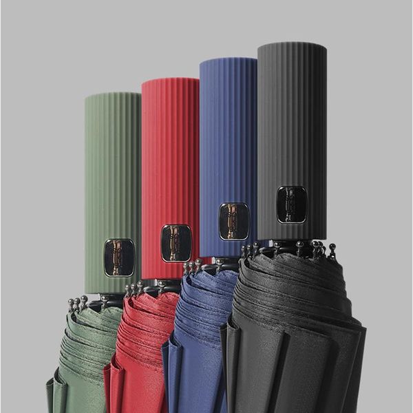 

12 ребра полный matic бизнес зонт три складные мужчины женщины зонтик зонтик дождь женщины ветрозащитный umbrella мужчины bbyhfk bwkf