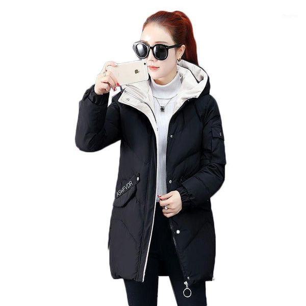 

women thicken parkas hooded 2020 new winter coat women plus size m-3xl wadded jacket long parka gilrs jaqueta feminina y5591, Black