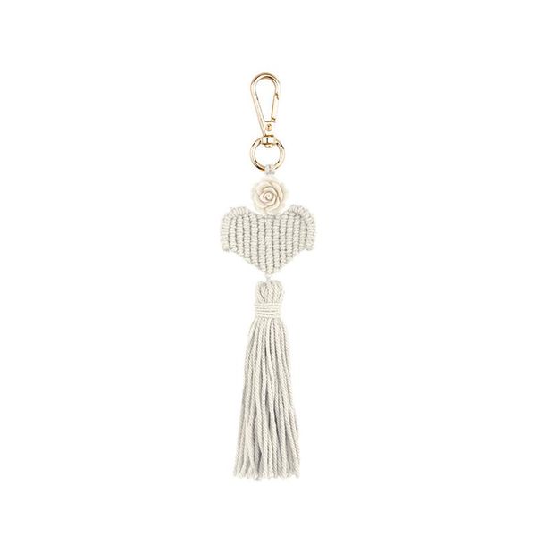 

1pc new style bohemia love flowers tassel diy jewelry garments bag decorative accessories key chain pendant craft cotton tassels h jllgiq