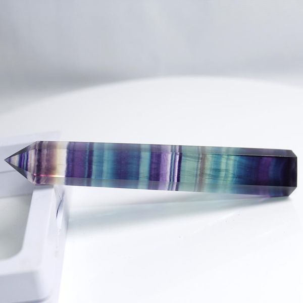 

natural fluorite crystal colorful striped fluorite 4-7cm quartz crystal stone point healing hexagonal wand treatme qylnmr, Black