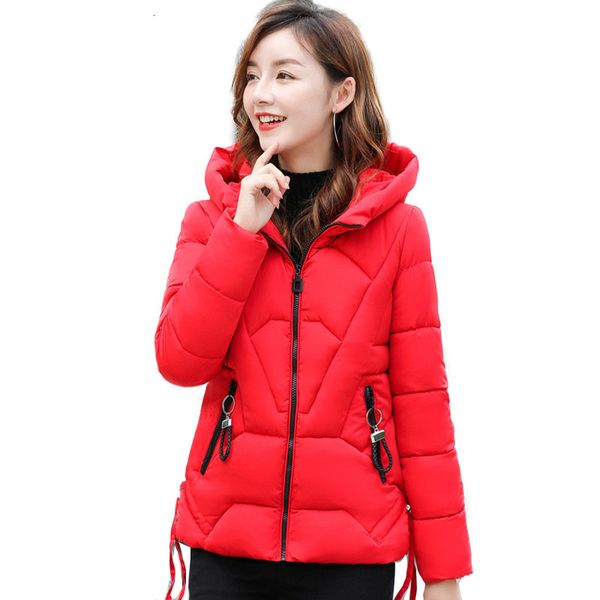 

2021 winter jackets new ladies hooded down cotton jacket short casual loose coat thicken fashion women parkas a254 9hmy, Black