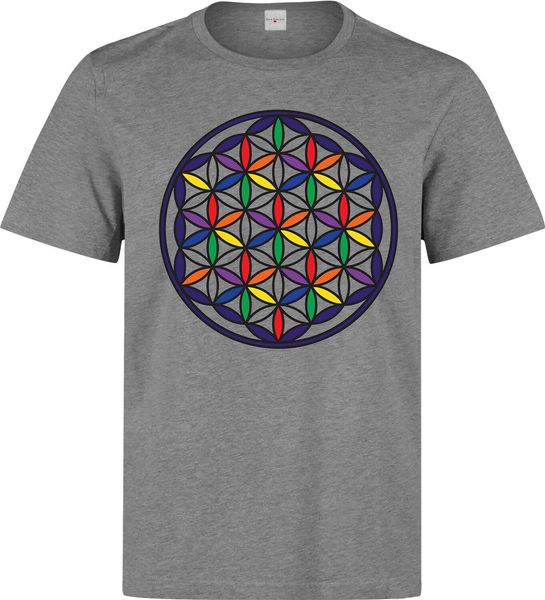 

merkaba star tetrahedron flower of life color men (woman available) grey t shirt sport hooded sweatshirt hoodie