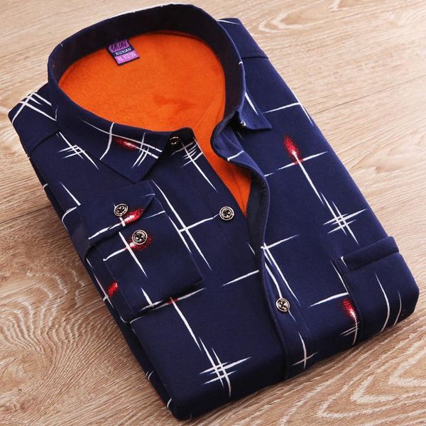 

men winter warm shirts outwear casual plaid shirts new fashion male thick warm long-sleeves s size 4xl1, White;black